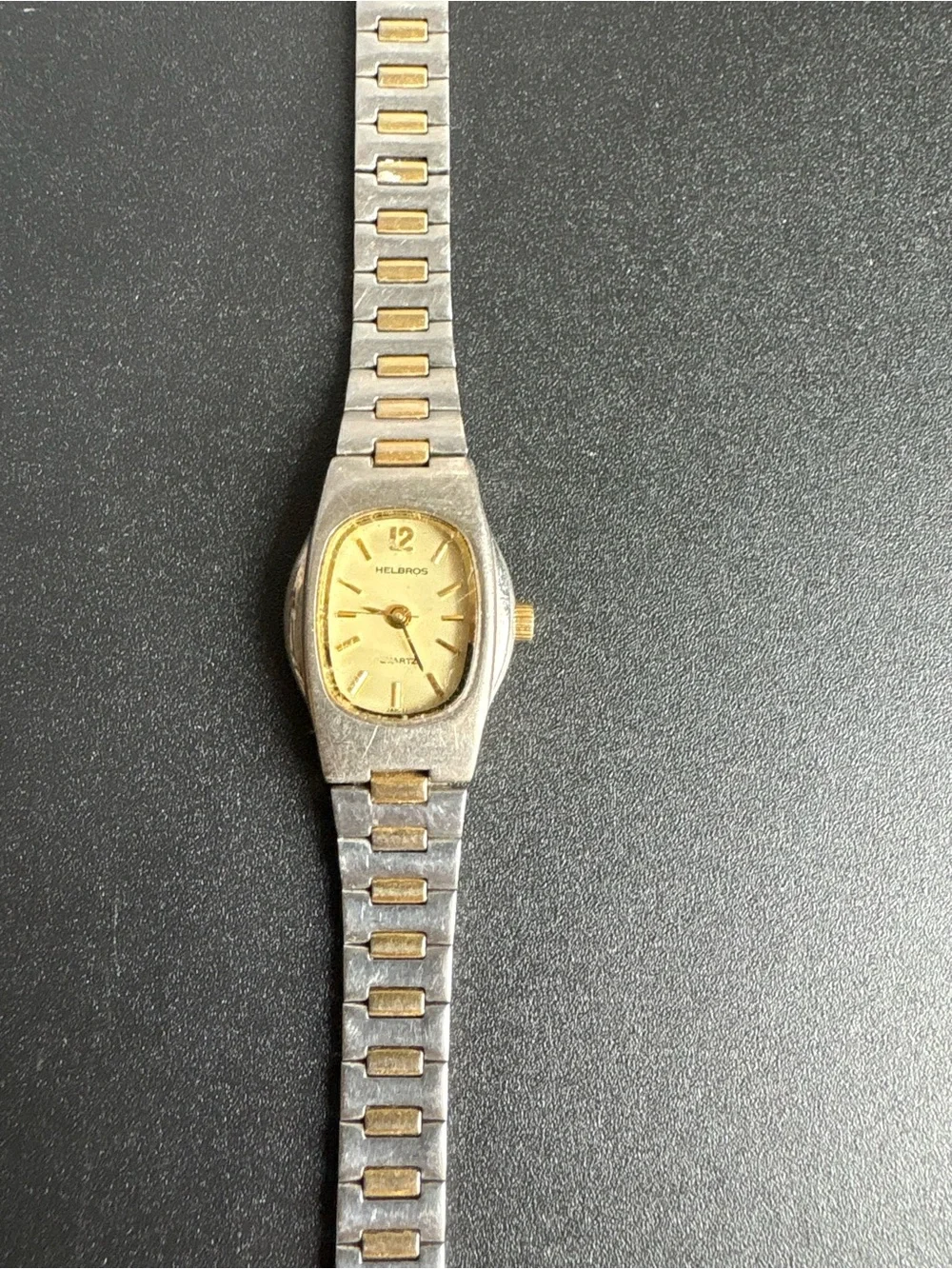 Helbros‎ Two-Tone Women's Quartz Watch - Gold Dial